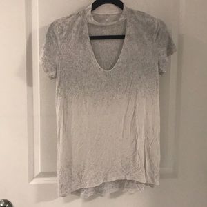 Tie dye neck cut out soft t shirt good condition